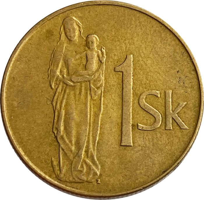 1 крона 1993-2008 Словакия