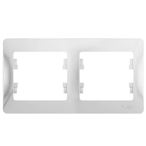 Рамка Glossa 2-постовая , горизонтальная, белый GSL000102