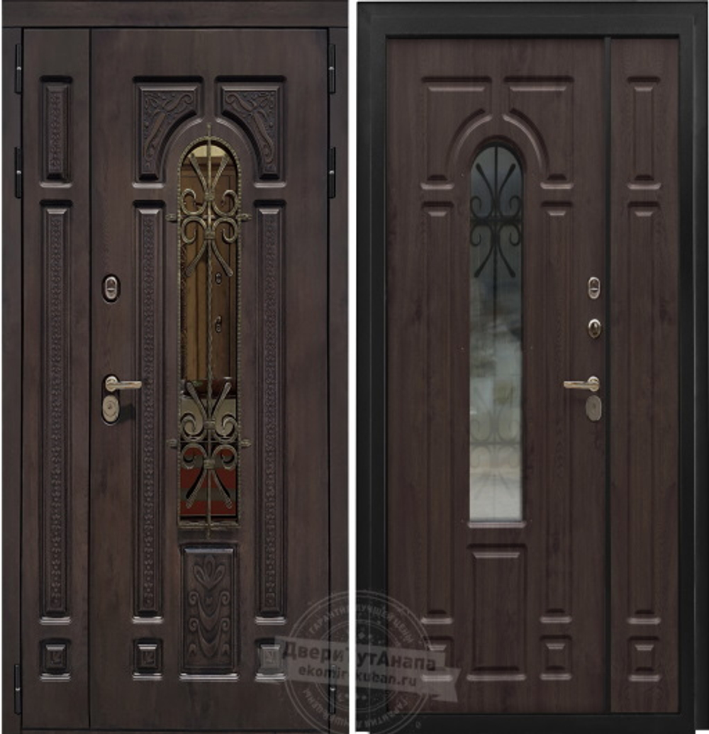 Дверь входная двухстворчатая Венера Алмон 28