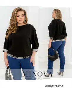 Блуза 23-003-1-Черный Minova