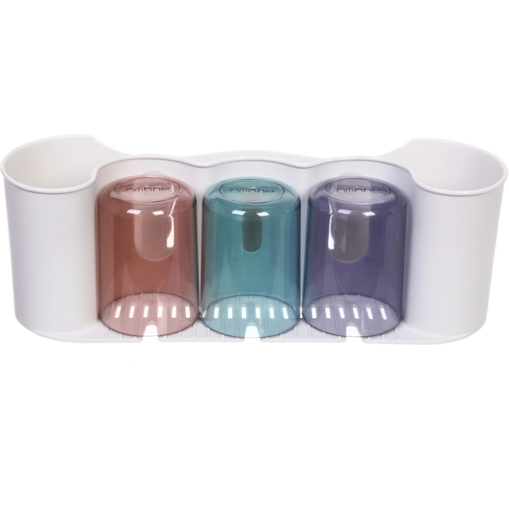 Подставка для умывальных принадлежностей «Универсальная» 3 стакана 6292