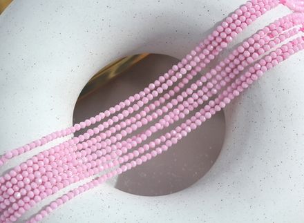 Фианиты 2,2мм, огранка (нить бусин)