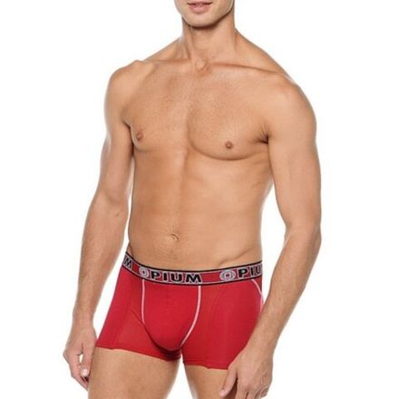 Мужские трусы боксеры красные с сеткой Opium Boxer R-67