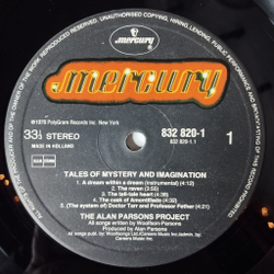 Винтажная виниловая пластинка LP The Alan Parsons Project Tales Of Mystery And Imagination (Edgar Allan Poe) (Holland 1987)