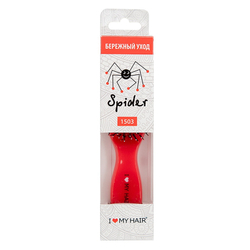 I Love My Hair Щётка "Spider Classic" 1503 S, глянцевая красная