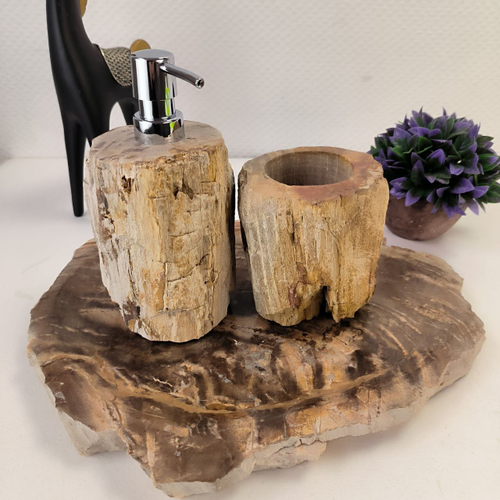 Набор из окаменелого дерева 3 предм Fossil Set NF-62865 поднос 30см*40см