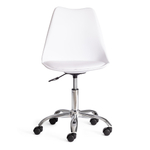 Офисное кресло TULIP (mod.106-1) металл/пластик/PU, 58 x 47 x 97см, White (белый) / Chrome (хром)