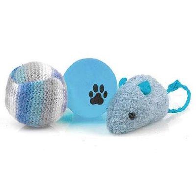 Набор игрушек для кошек "Чистый котик" 2 мячика, 1 мышь D-set22