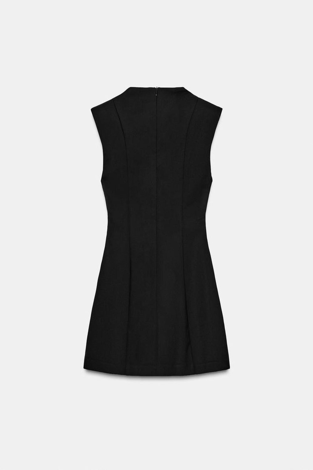 ZARA КОРОТКОЕ ПЛАТЬЕ С ПОДПЛЕЧНИКАМИ, ЧЕРНЫЙ