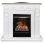 Каминокомплект Real Flame Dominica Corner WT с очагом 3D Olympic (угловой)