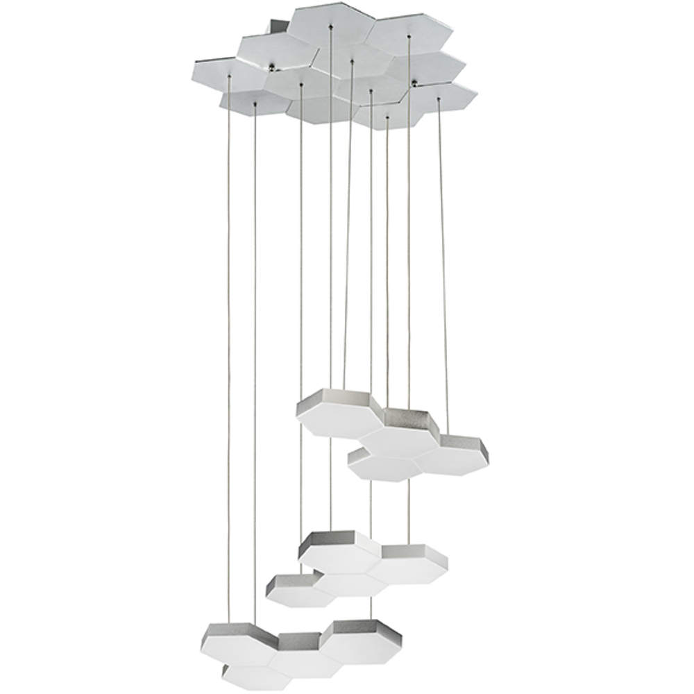 750224 Люстра подвесная FAVO LED-60W 2880LM Серебро 4000K