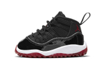 Baby Jordan Air Jordan 11 Breed 2019 replica children's high-top toddler shoes black and red