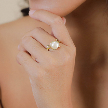 Кольцо Franck Herval, Jeanne, разъемное, с жемчугом, FH26.1-19-63850 (белый)