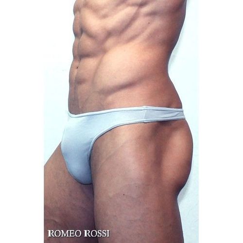 Мужские трусы стринги светло-серые Romeo Rossi Dream String RR1005-3