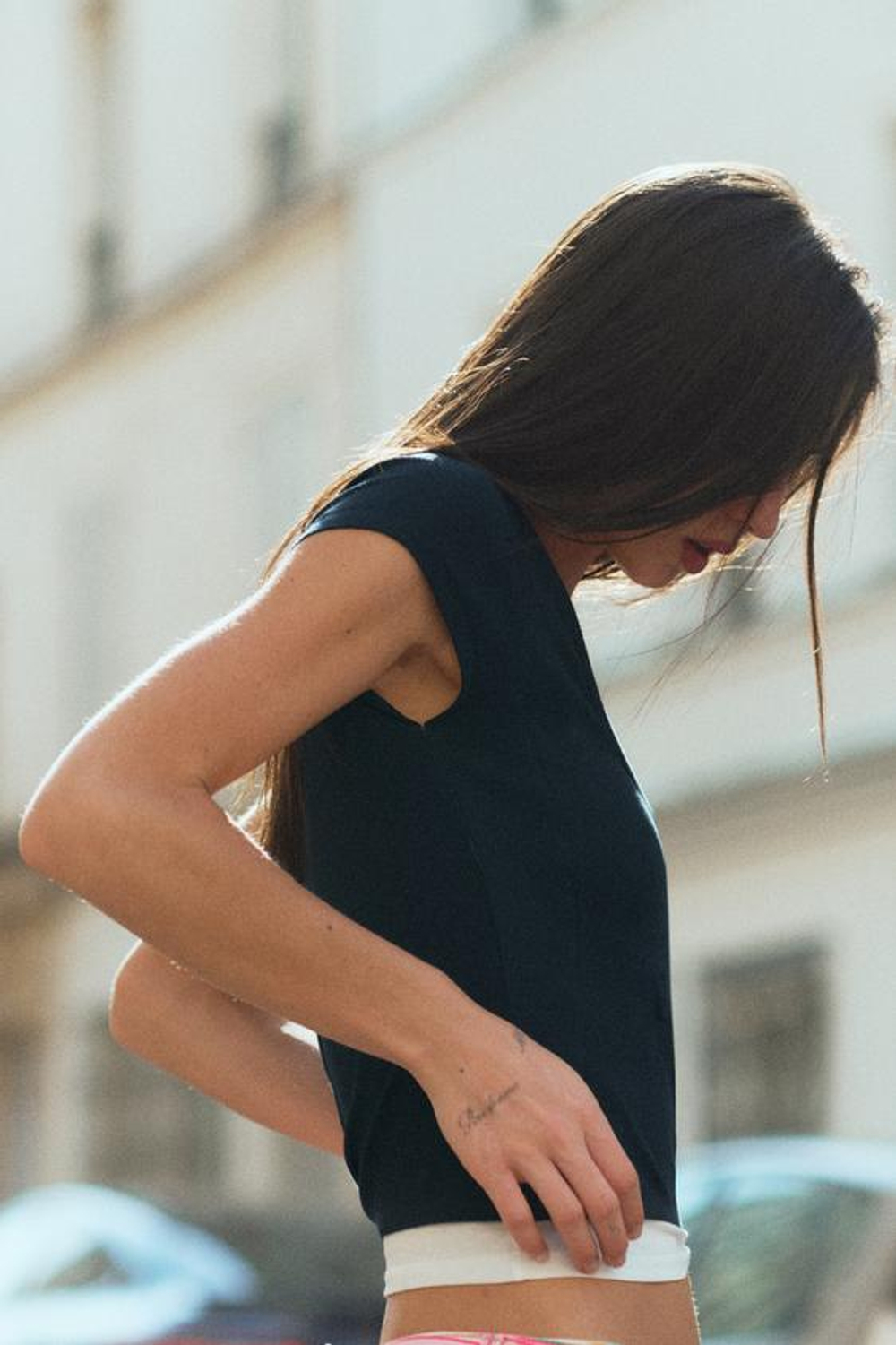 ZARA ФУТБОЛКА С ЭФФЕКТОМ МНОГОСЛОЙНОСТИ, МОРСКОЙ СИНИЙ