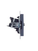 BRITE Розетка двойная TV+RJ45 кат.5E РТВ/РК12-БрМ маренго IEK