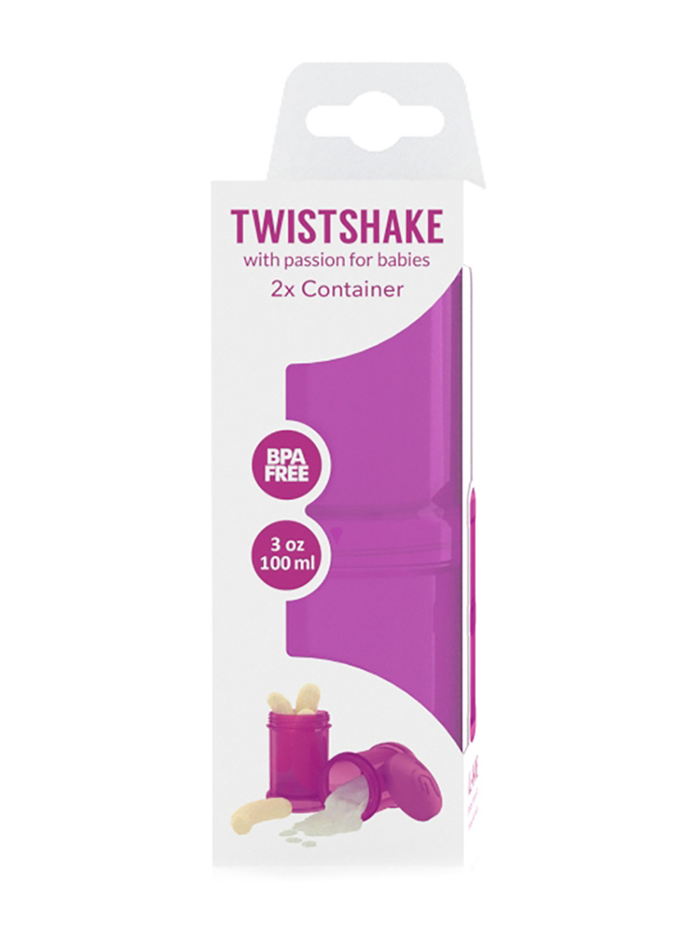 Контейнер для сухой смеси Twistshake в наборе из 2 шт. 100 мл.