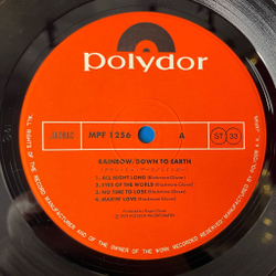 Винтажная виниловая пластинка LP Rainbow Down To Earth (Japan 1979) (No Obi) Since You Been Gone