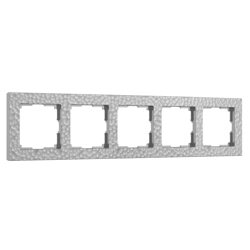 Рамка на 5 постов Hammer (серебряный) W0052406