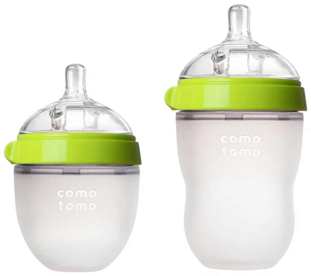 COMOTOMO Набор бутылочек 2шт, цвет зеленый (250 мл)/Бөтелкелер жиынтығы