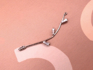 Подвеска 55 мм 4 камня