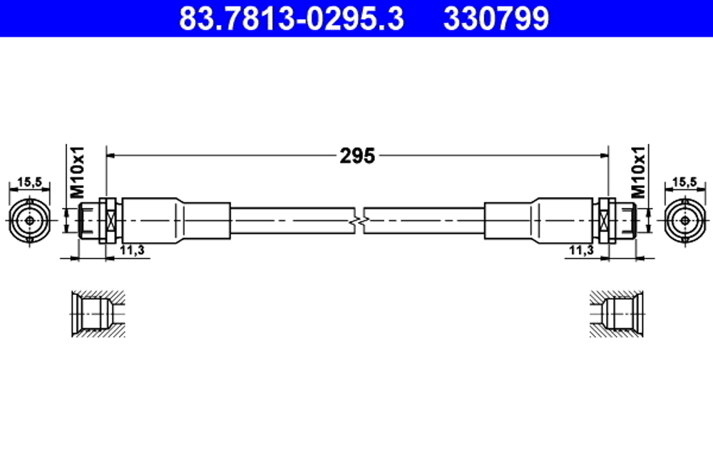 ATE - 83781302953-ATE - Brake Hose
