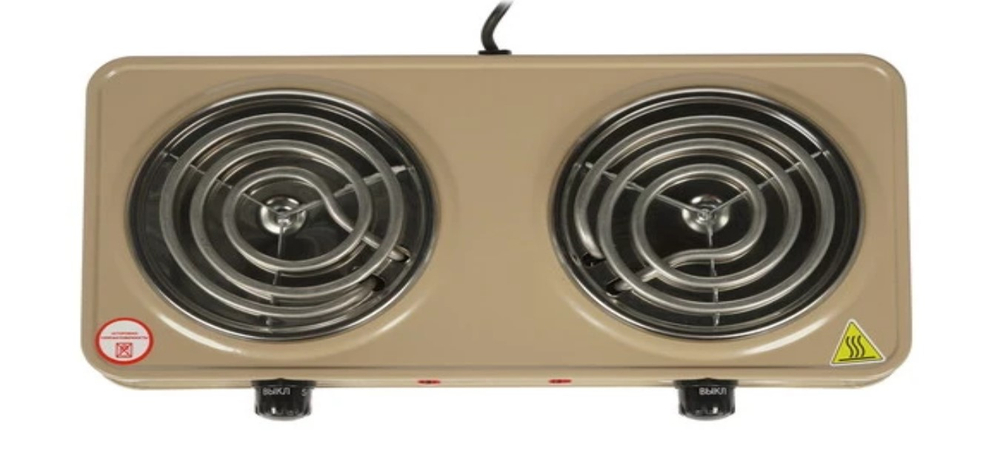Электроплитка ВАСИЛИСА ВА-902 бежевая двухконфор.