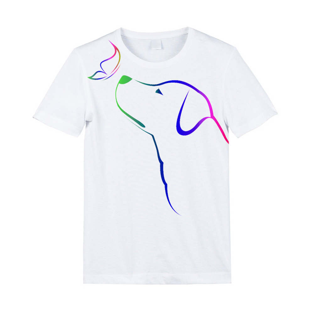 Футболка "Лабрадор и бабочка"