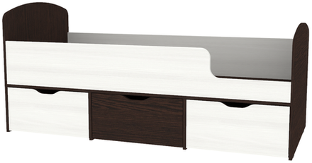 Кровать КарИВи Малыш Мини Венге Белое Дерево
