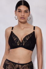 Черный бюстгальтер Sublime с мягкими гипюровыми чашками (Размер: 70D) (Цвет: черный)