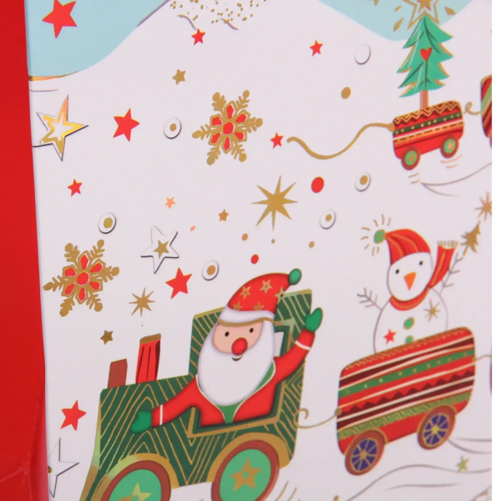 Пакет подарочный «Зимнее веселье» 24,5*19,5*9.9 см, микс