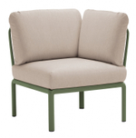 Модуль угловой пластиковый с подушками Nardi Komodo Elemento Angolo, агава, холст