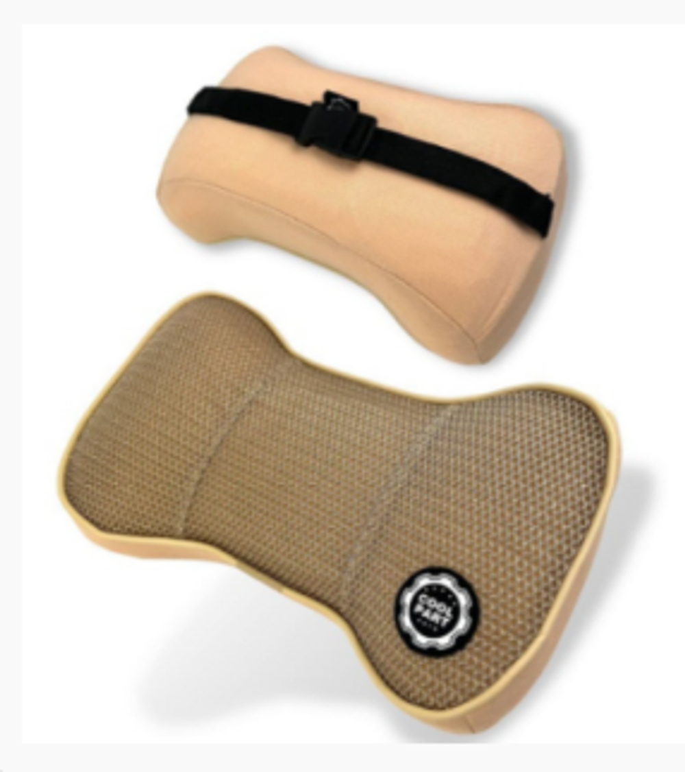 Подушка на подголовник Coolpart - MAXIMAL (1шт) - 13-BGBG-BG бежевый ткань с сеткой/кант бежевый