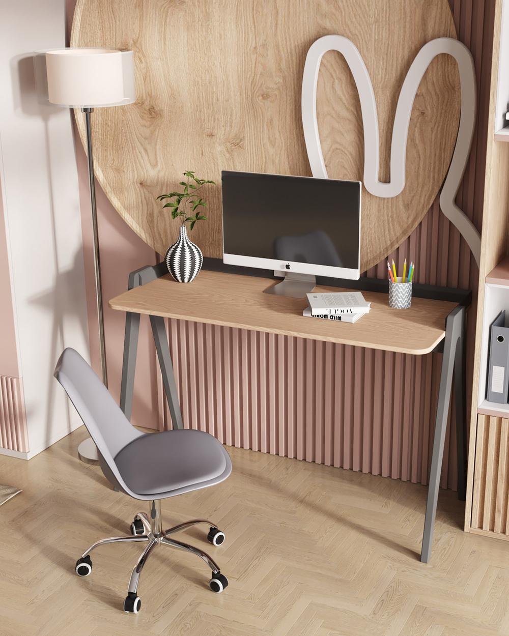 Стул офисный BLOK NEW пластиковый серый