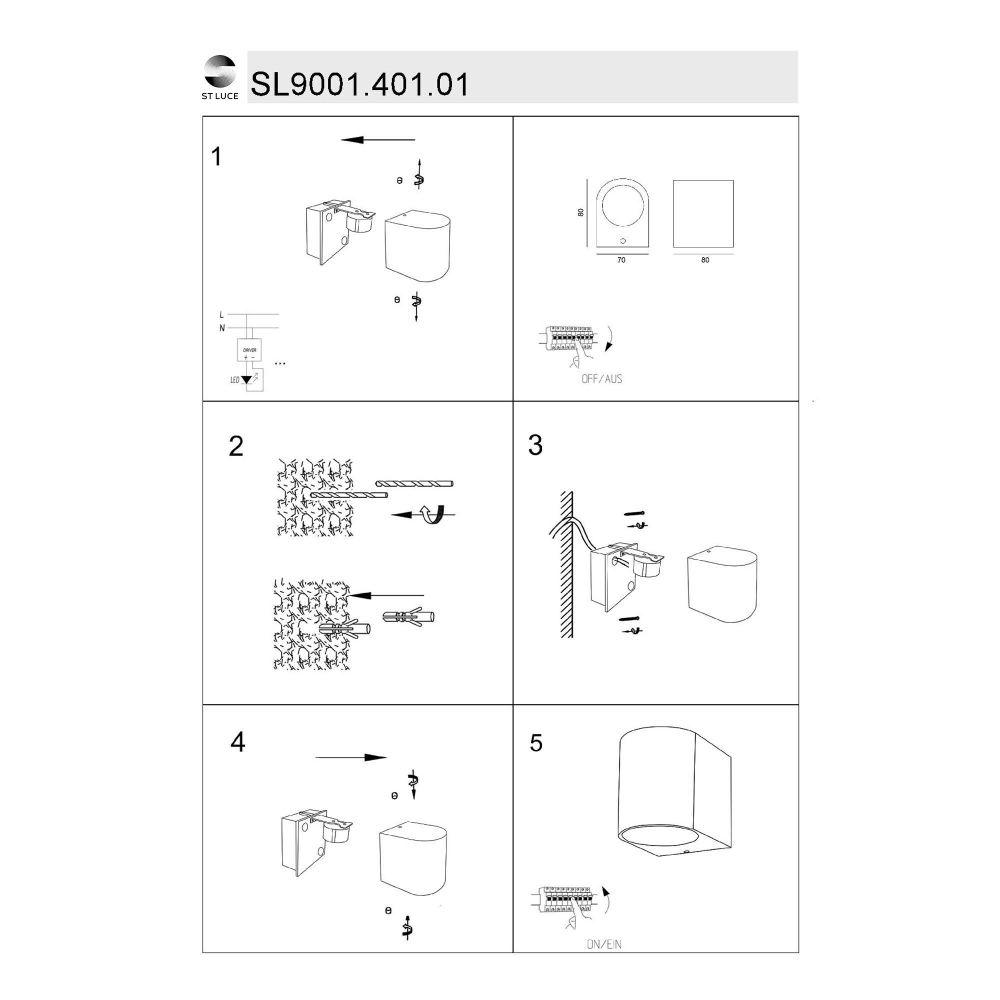 SL9001.401.01 Светильник уличный настенный ST-Luce Черный/ GU10 1*5W