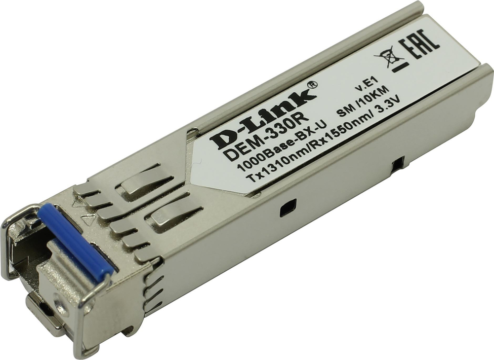 D-Link &lt;DEM-330R&gt; SFP Transceiver (1000Base-LX, LC, 3.3V, TX 1310 nm, RX 1550 nm)