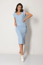 Юбка И 027/голубой