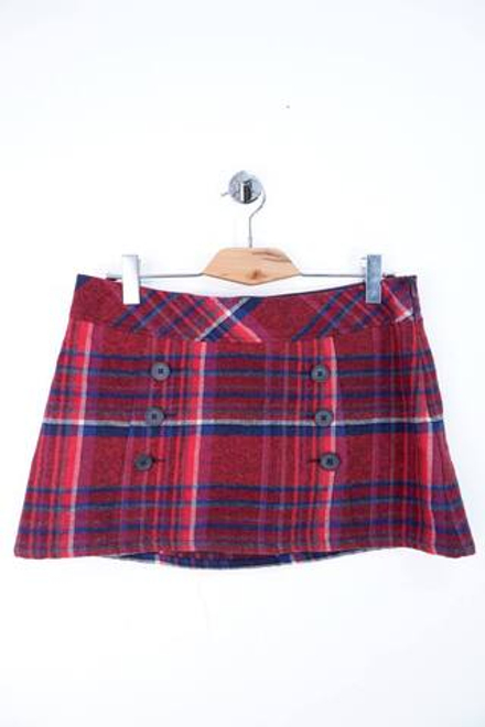 Юбка в модную клетку с шерстью, визуально на 42 размер