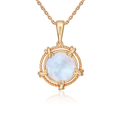 Подвеска из красного золота с перламутром