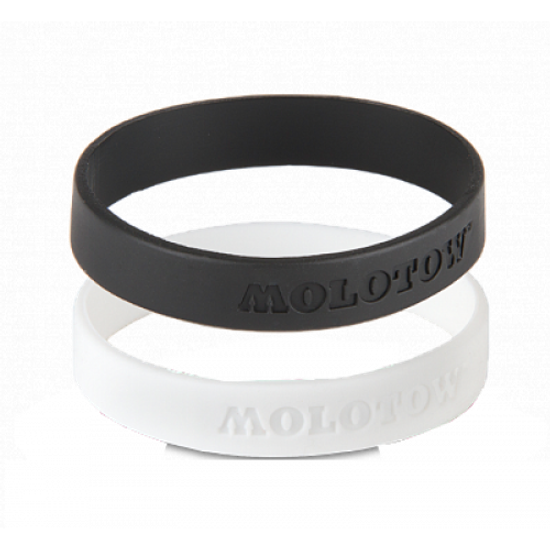 Набор браслетов Molotow черный/розовый