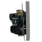 Выключатель 1-клавишный c индикатором (механизм), STEKKER, 250В, 10А, серия Эмили, RSW10-5101-10, платиново-серый, soft touch 49941