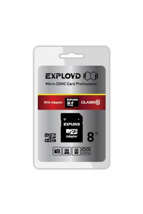 карта памяти Exployd microSD 8Gb 10cl