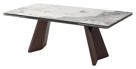 Стол BRIAN 200 MATTE PANDORA керамика на стекле/ Орех, ®DISAUR