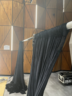 Pipe and Drape DGS - НЕГОРЮЧАЯ Ткань ЗАНАВЕС велюр черный 4,2х2,6м