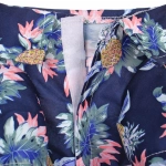 Рубашка для собак и кошек малых и средних пород «СТИЛЬНЫЙ БРО», цвет синий, принт ананасы с цветами, размер XL