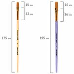 Кисти СИНТЕТИКА набор 5 шт. (круглые № 1, 2, 5, плоские № 5, 8), блистер, BRAUBERG KIDS, 201075