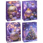 Пакет подарочный «Елкины подарки» 18*24*8.5 см, микс