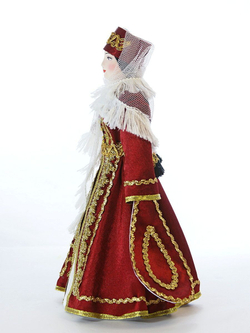 Кукла коллекционная в Кабардинском девичьем праздничном костюме. Кабардинка