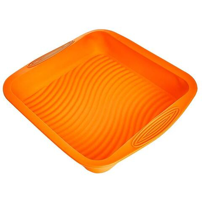 Форма для выпечки 24×24×3,5 см AK-6069S цвет оранжевый