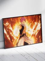 Постер плакат Нацу В Огне Fairy Tail Хвост Феи